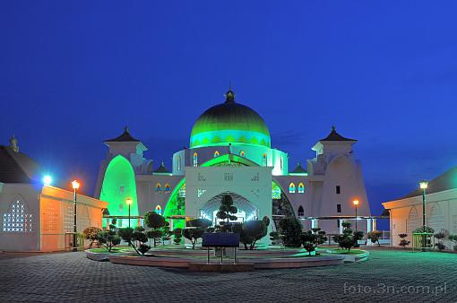 Asia; Malaysia; Malacca; Straits Mosque; Masjid Selat; night