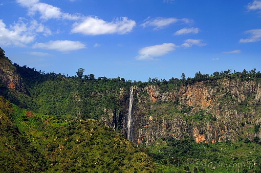 Africa; Kenya; Kerio Valley; mountain; waterfall