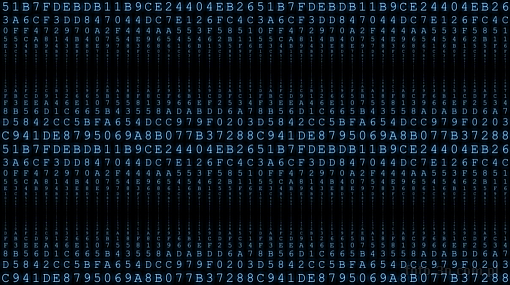 abstraction; technology; cipher; encryption; rebus; enigma; Internet; computer; code; program; program code; machine code; binary code; mystery; monitor; characters on the monitor; blue signs; glow