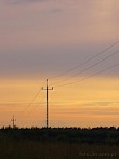 sunset; power-line