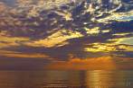 sunset; sea; clouds