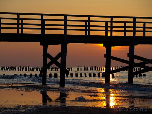sunset; pier; jetty; sea; beach