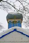 0432-0808; 2516 x 3757 pix; Dubicze Cerkiewne, orthodox church, orthodox church of Protection of the Blessed Virgin Mary, winter, snow