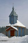Szastaly; orthodox church; snow; winter