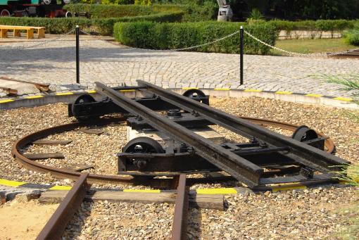 Europe; Poland; Wenecja; Narrow-gauge Railway Museum; turntable rail