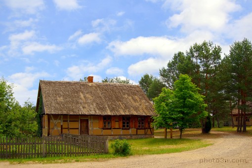 Europe; Poland; Wdzydze; Museum in Wdzydze; village school from Wieckowy built in the 50s of 19th c.