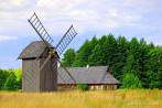 1141-0044; 3502 x 2345 pix; Europe, Poland, Bialowieza, heritage park, country, windmill, mill