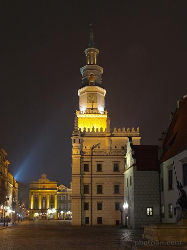 Europe; Poland;  Poznan; city hall; night