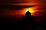 Asia; India; Agra; Taj Mahal; sun; sunset