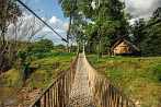 1BG9-0670; 4288 x 2848 pix; Asia, Vietnam, Yok Don, bridge, wooden bridge, suspension bridge, footbridge, rope bridge