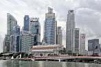 1BH1-0460; 4044 x 2686 pix; Asia, Singapore, city, bay, skyscraper
