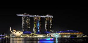 1BH1-0422; 5088 x 2535 pix; Asia, Singapore, city, bay, skyscraper, Marina Bay Sands