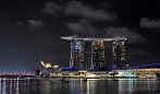 1BH1-0424; 4498 x 2643 pix; Asia, Singapore, city, bay, skyscraper, Marina Bay Sands