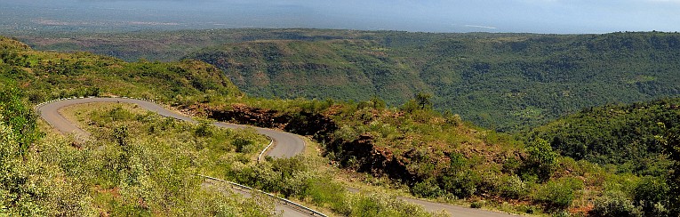 Africa; Kenya; Kerio Valley; mountains; hairpin road