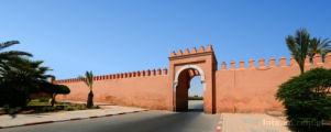 1CE3-0340; 10098 x 4046 pix; Africa, Morocco, Marrakech, gate, Bahia palace