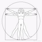 2150-0500; 150 x 150 pix; vitruvian man, humanism, science