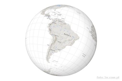 globe; Earth; South America; cartographic grid