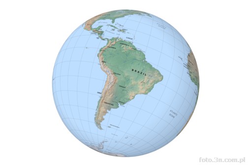 globe; Earth; South America; cartographic grid