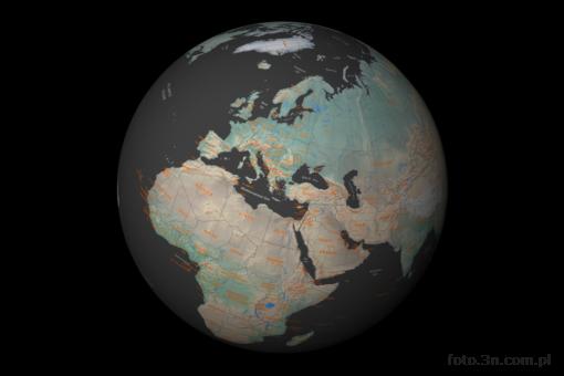 globe; Earth; Africa; Europe; cartographic grid