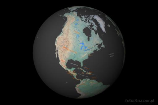globe; Earth; North America; cartographic grid
