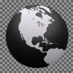 9101-0340; 3400 x 3400 pix; Earth, globe, continent, mainland, North America, South America