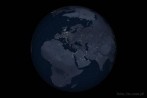 9101-1510; 4500 x 3000 pix; Europe, map, globe, continent, mainland, night, cartographic grid