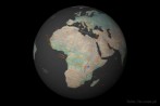 9101-0122; 6600 x 4400 pix; globe, Earth, Africa, cartographic grid