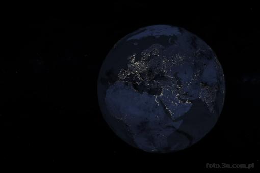 Earth; space; Africa; Europe; night