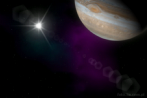 9519-4560; 4500 x 3000 pix; Jupiter, planet, flare, sun