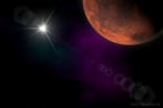 9519-1560; 4500 x 3000 pix; Mars, planet, flare, sun