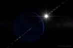 9519-2035; 5100 x 3400 pix; Neptune, Sun, flash, flare, stars, planet, cosmos, space, nebula