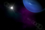 9519-2150; 4500 x 3000 pix; Neptune, planet, flare, sun