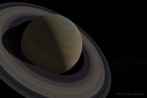 9519-0235; 5100 x 3400 pix; Saturn, rings, stars, planet, cosmos, space
