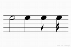 note, whole note, half note, quarter note